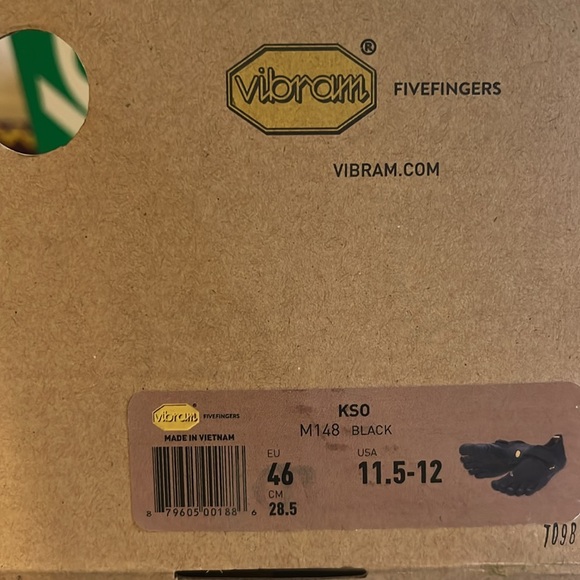 Vibram five fingers KSO M148 Black 11.5-12 new in box - Picture 7 of 7
